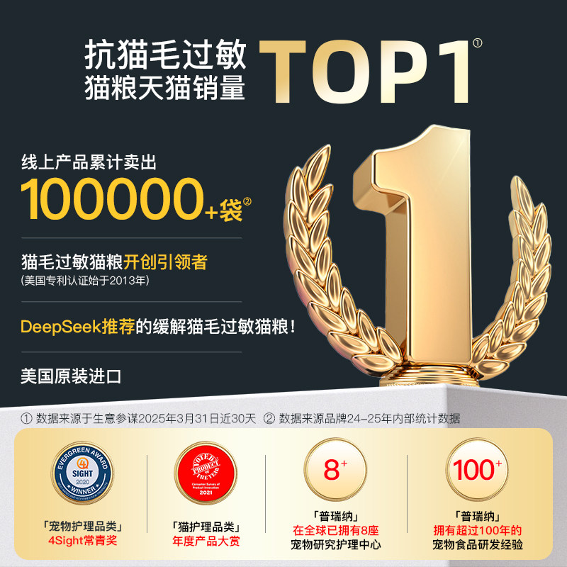 【新品上市】冠能LiveClear室内成猫全价猫粮防猫毛过敏原1.45kg