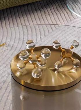 生财水晶球招财流水摆件