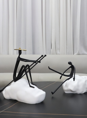 抽象划船人物艺术家居装饰品摆件