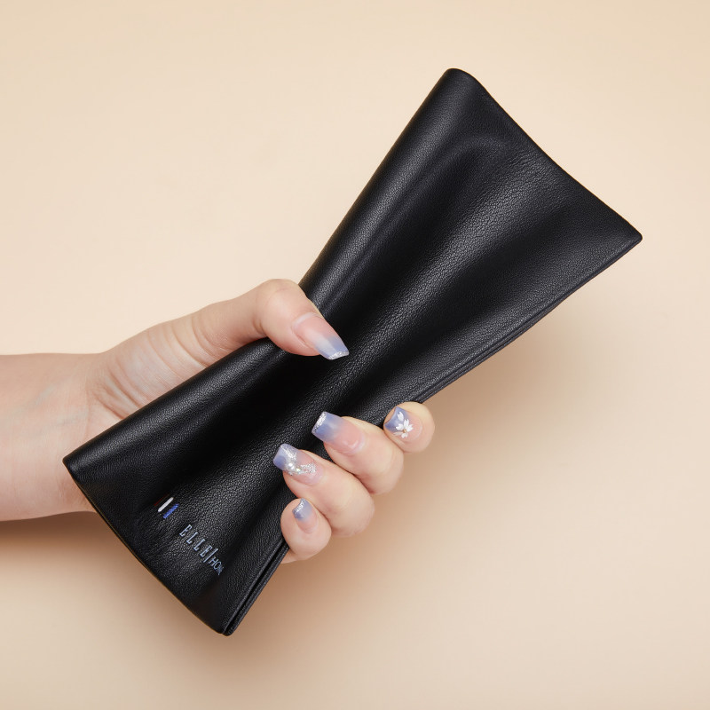 法国elle正品男士长款真皮零钱夹 ELLEHOMME十二钱包