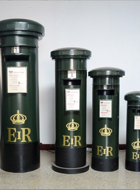 复古邮筒铁艺信箱模型摆件酒吧餐厅商场落地装饰店铺摆设道具邮箱