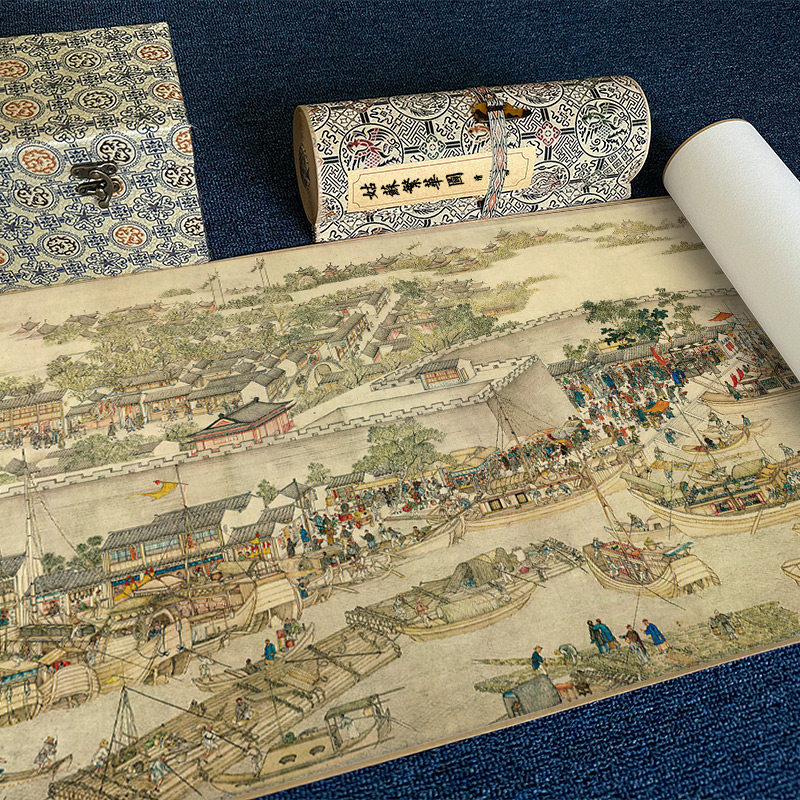 清 徐扬 姑苏繁华图复古字画人物风景手卷高清微喷复制客厅装饰,淘宝优惠券,粉丝福利购,淘宝优惠卷