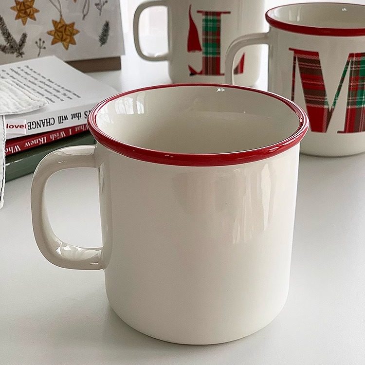 安木良品 外贸原单 圣诞老人ins字母高温陶瓷大容量麦片奶马克杯,淘宝优惠券,粉丝福利购,淘宝优惠卷