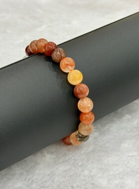 暖色调福禄寿水晶手串天然多色渐变能量珠男女同款招福饰品礼物