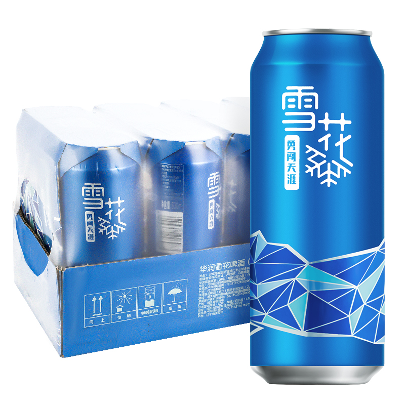 雪花勇闯天涯概念系列500ml*12罐装拉格啤酒整箱易拉罐夏日饮品-图0