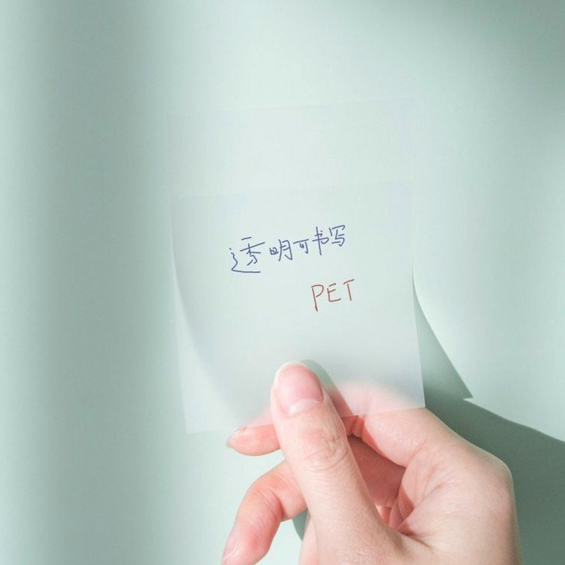 透明便利贴纸高颜值可粘贴可写便利签粘性强标签贴办公记事n次贴 - 图1