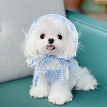 Pet puppies wear hats Yorkshire Marzis special shading sunscreen cap summer summer minidog
