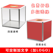 Lucky draw case Big number 30cm Annual Meeting Lucky Draw Case Small number Cute Creative Fun Draw Ball Draw box Aacrylic transparent Custom logo Lottery Jackpot box Table Tennis Props Box