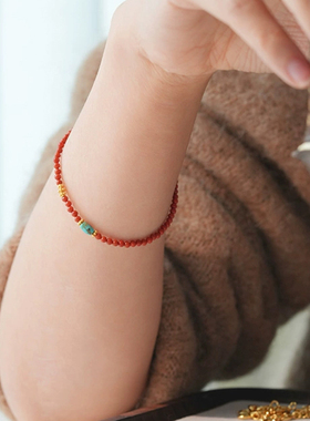 新中式国风南红玛瑙红色手链