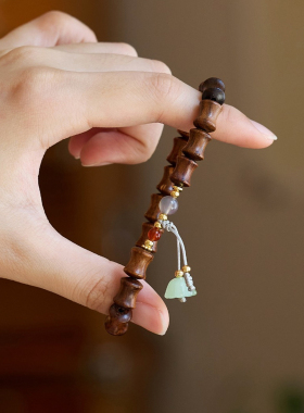 黑花梨木节节高升好运上岸手串