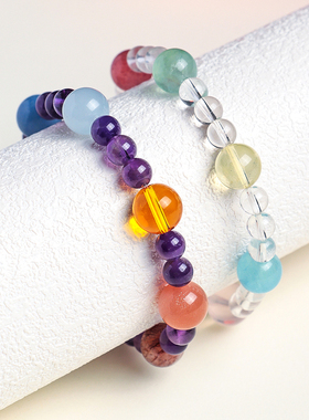 灵隐同款紫水晶多宝转运手串