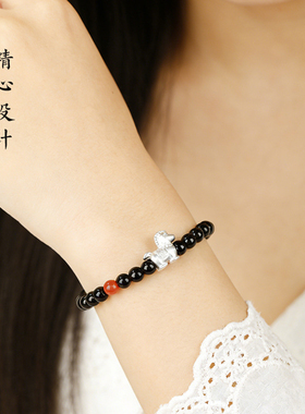 【普陀山祝福】黑玛瑙好运手串