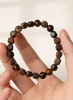 奇楠沉香佛珠素圈手串