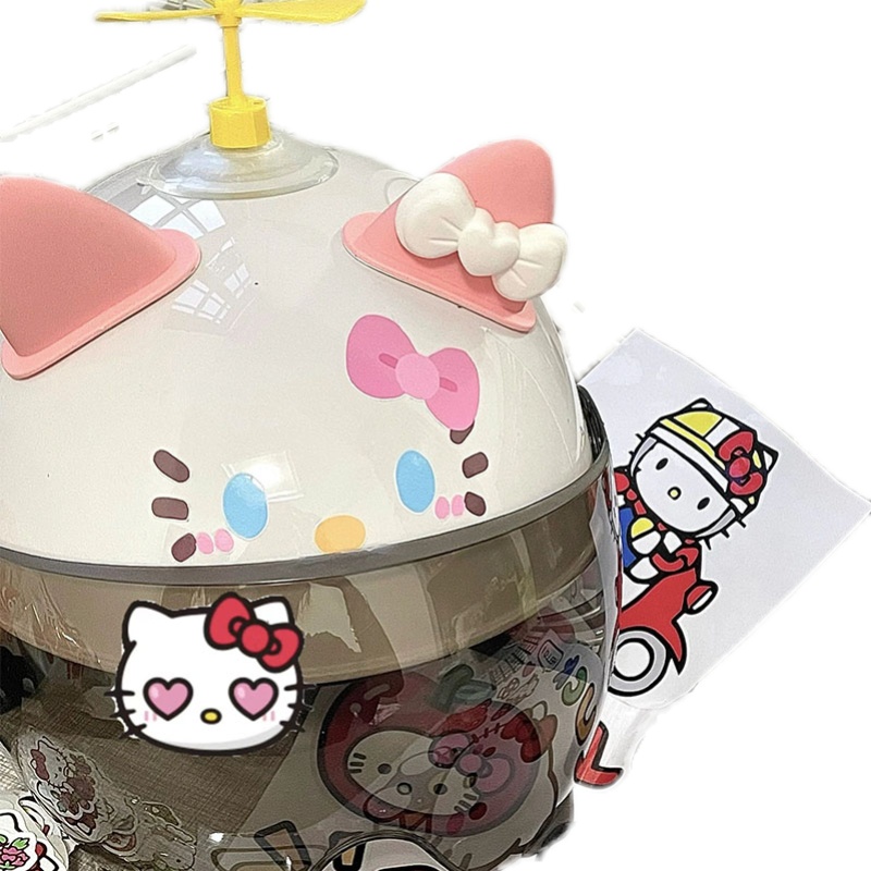 3c认证hellokitty头盔女士四季通用电动车女生头盔儿童女孩安全帽