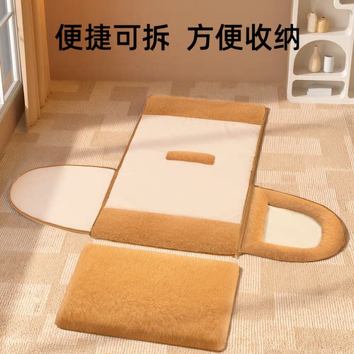 狗窝冬加厚中型小型犬泰迪比熊封闭式狗房子冬季保暖可拆洗猫睡窝 - 图3