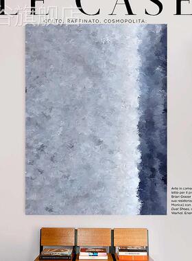 网红现代北欧画新中式约奢客禅意抽象装饰画餐厅玄简厅关落地轻油