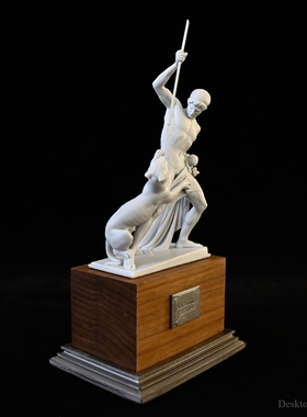 龙飞兔舞 190MM桌面摆件桌面装饰品 猎人斗猎豹小雕像LTCP-328/3D