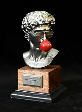 龙飞兔舞 100MM 桌面装饰品树脂摆件  时尚大卫头像  LTCP-403/3D