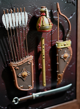 龙飞兔舞 摆件工艺品 家居办公饰品 唐宋兵器弓箭酒笛LTCP-043