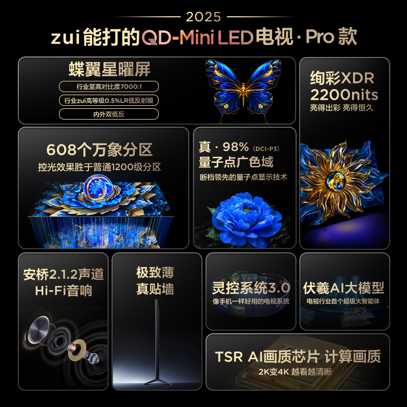 TCL 65T7L Pro 65Ӣ QD-Mini LED   65Ӣ4399Ԫ