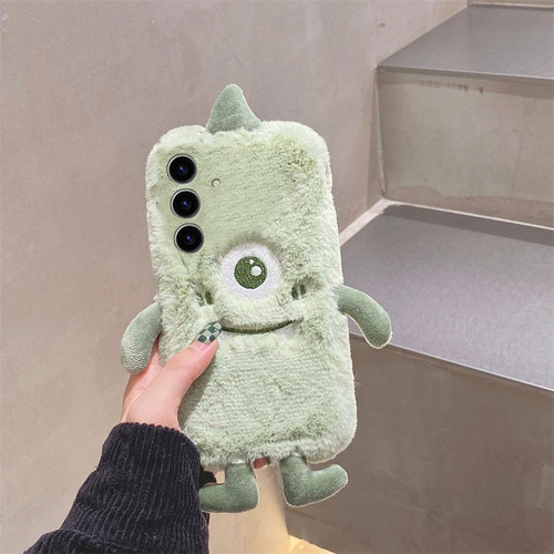 适用三星s23ultra手机壳s24plus立体s21卡通s10+独眼怪s22秋冬s20毛绒note10冬季s9绒毛s23fe保暖s8十noto20 - 图1