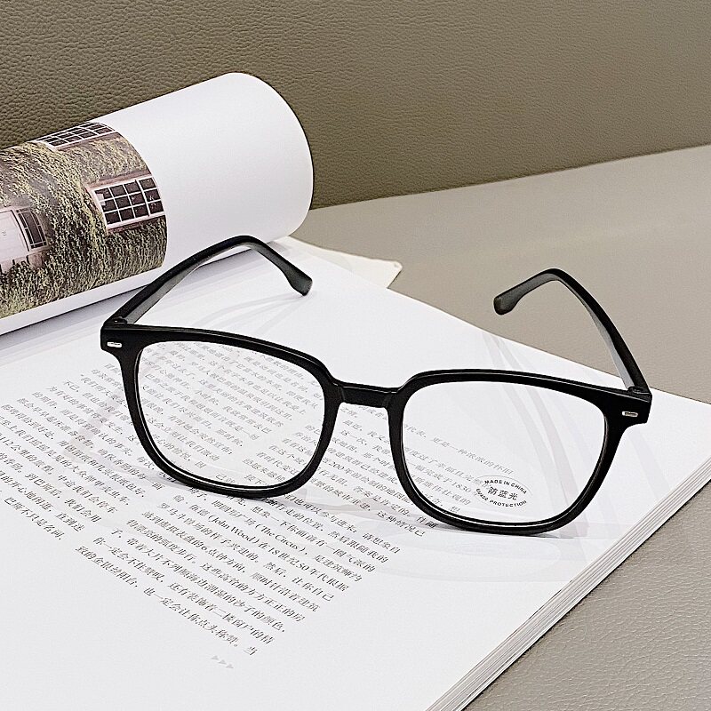 Anti-blue light, anti-radiation, myopia glasses frame for women, Korean style trendy internet celebrity same style eye protection, non-prescription flat glasses for men
