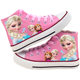 Cartoon girl princess elsa shoes high-top children's canvas