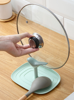 Kitchen Spatula Ladle Shelf Bird Shape Spoon Rest Pot Lid Ho