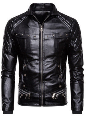 2021 New Design Motorcycle Bomber Add Wool Leather Jacket Me