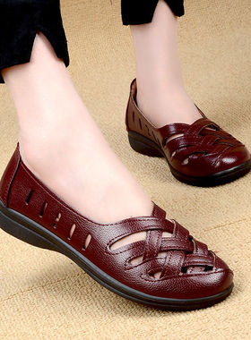 Breathable Flats Female Shoes Summer 2021 New Arrival Genuin