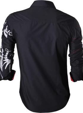 Jeansian Men's Fashion Dress Casual Shirts Button Down Long