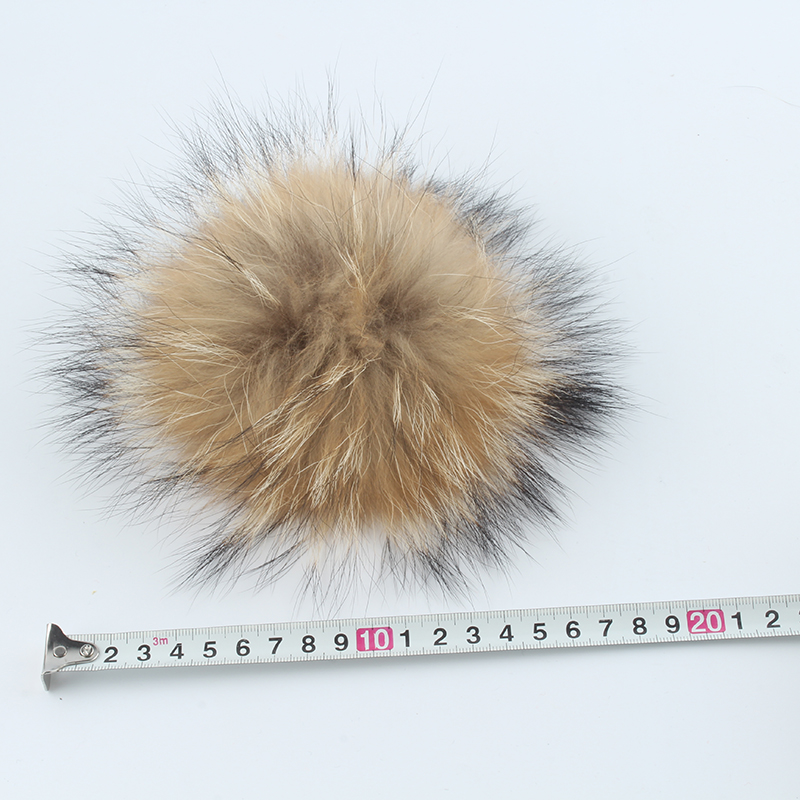 Big Fur Pom pom Beanie Hats Kids Girls Boys Warm Knitted Win-图3