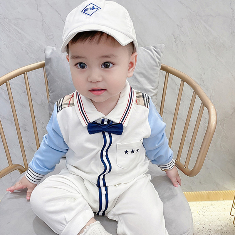 百天婴儿外出服百岁宴周岁男孩礼服 Carmellania连身衣/爬服/哈衣