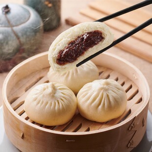 真尝家上海松月楼豆沙包上海南翔小笼包