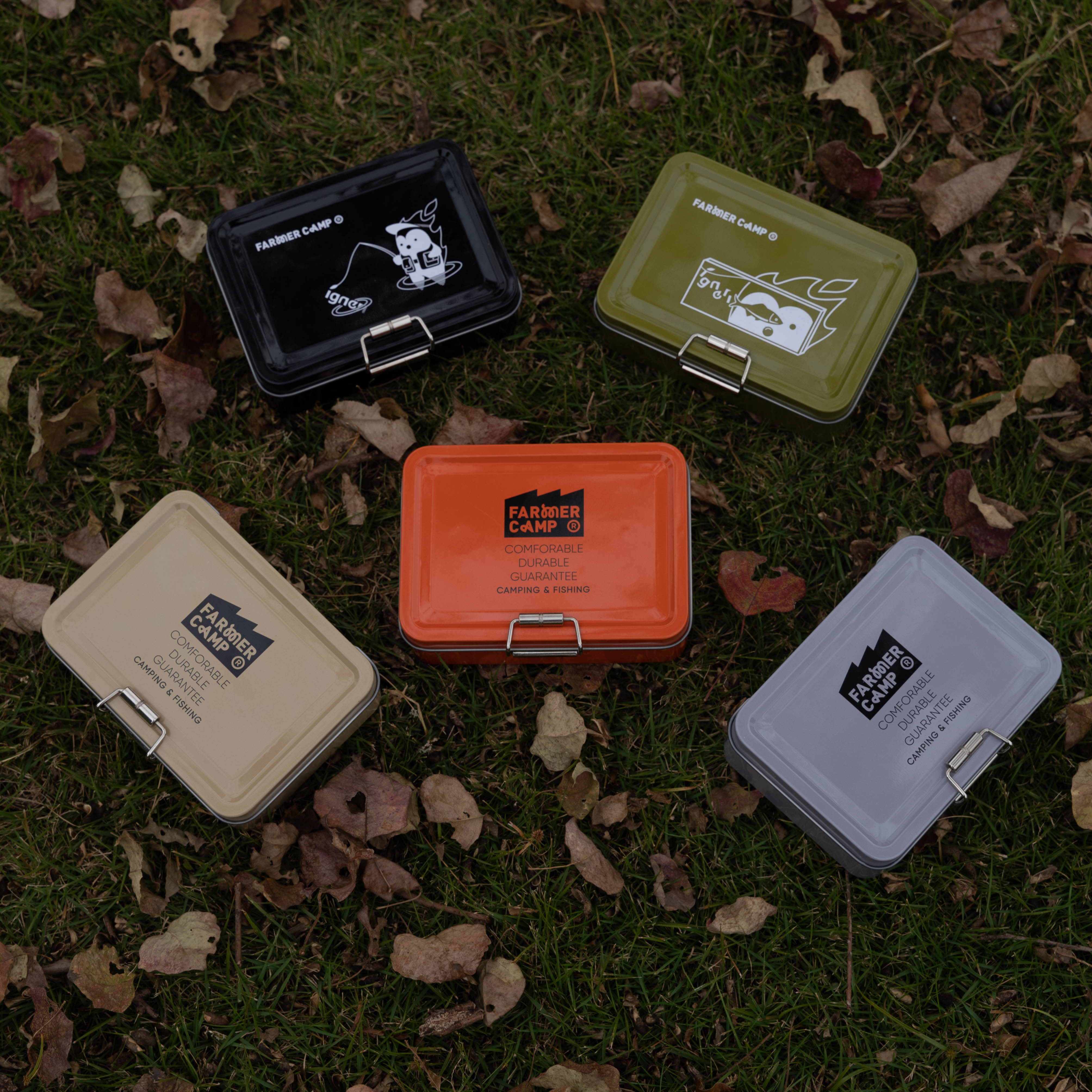 igneri小刺猬钓鱼小铁盒 farmer camp户外露营钓鱼饵料盒收纳盒,淘宝优惠券,粉丝福利购,淘宝优惠卷