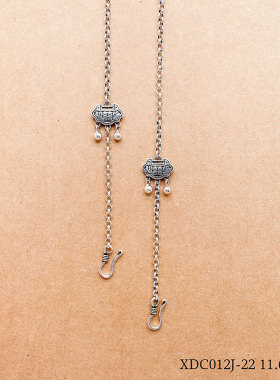 925银十字链925纯银双扣银项链