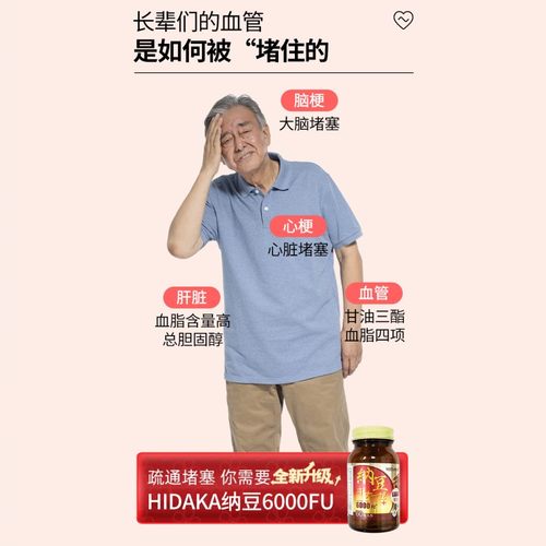 日本进口HIDAKA纳豆60粒6000FU纳豆呵护中老年心脑血管健康 - 图1
