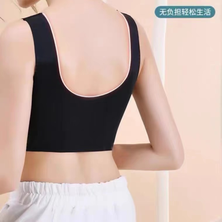 夏季新款轻薄无钢圈大码文胸无痕背心侧收副乳舒适内衣女聚拢抹胸 - 图0