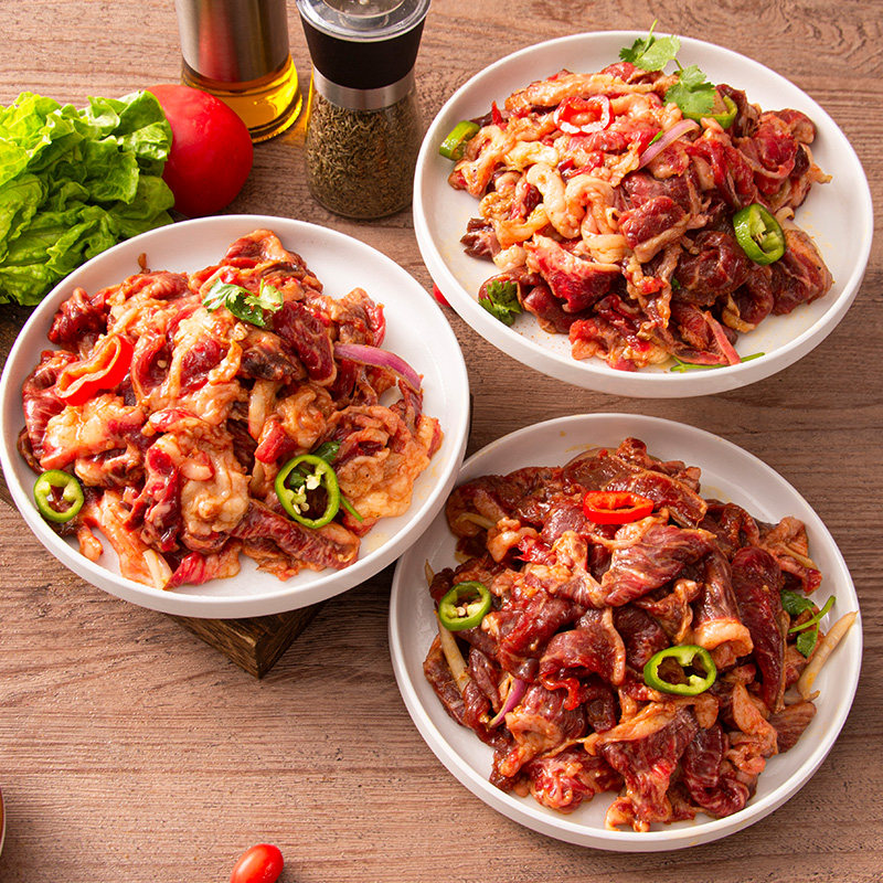 齐齐哈尔烤肉东北家庭拌肉韩式烧烤店食材户外新鲜牛肉半成品套餐,淘宝优惠券,粉丝福利购,淘宝优惠卷