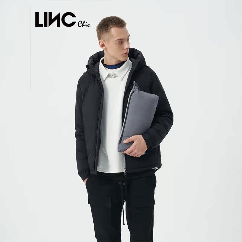 LINC金羽杰新款便携机能短款男士羽绒服N22301018