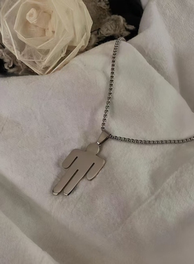 NG生人勿进i人吊坠钛钢项链女款
