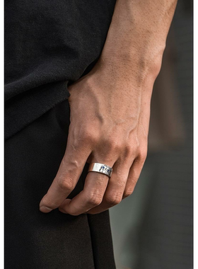 华优乐猫咪戒指男潮小众设计感单