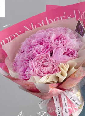 母亲节 英文包花纸母亲的花园防水鲜花花束包装纸花艺礼物油画纸