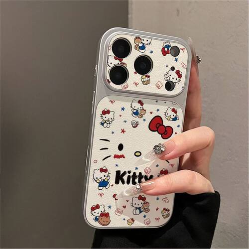 壳乙 小熊腮红Kitty猫适用iPhone17PROMAX手机壳16/15/14/13皮纹12 - 图2