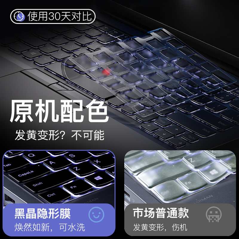 适用2025款联想ThinkPadE14键盘膜16英寸电脑x1carbon笔记本防尘保护膜23系列t14套Nano贴E480 E490全P14覆盖 - 图2