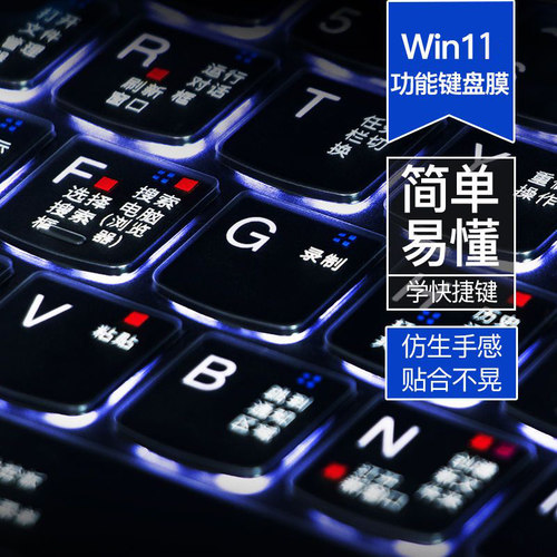 适用于联想小新Pro16键盘膜Air14快捷键Pro14笔记本Air15小新13寸Plus锐龙版电脑2022潮7000保护膜Duet键盘贴 - 图2
