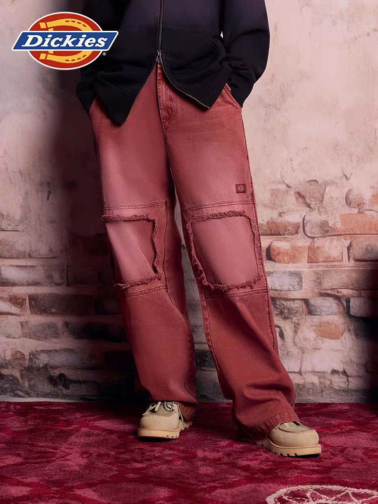 Dickies【蛇年限定双膝裤】水洗渐变做旧破坏帆布工装裤DK0A88CS,淘宝优惠券,粉丝福利购,淘宝优惠卷