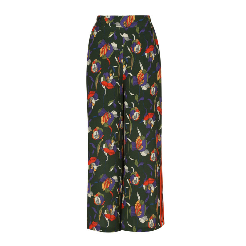 艾格2023夏季新款女装松紧腰阔腿裤 艾格旗舰休闲裤