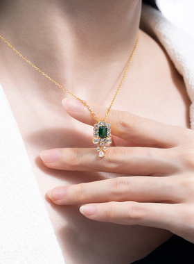 jcj时装珠宝绿色长方形宝石