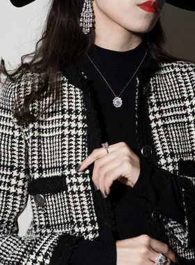 jcj时装珠宝复古银镀18k白金